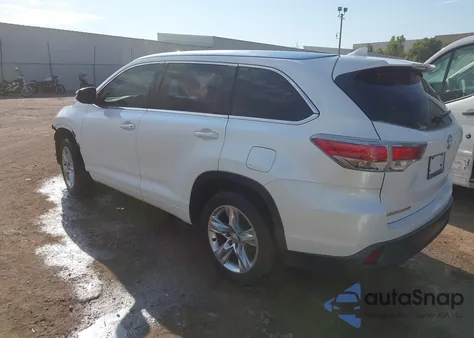 2015 Toyota Highlander Limited V6 z USA, uszkodzony, nr VIN 5TDYKRFH2FS077618